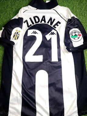 Zidane Juventus 1997 1998 Kappa Home Soccer Jersey Shirt L